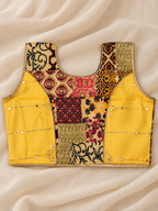 Yellow Ajrak Ghagara Set