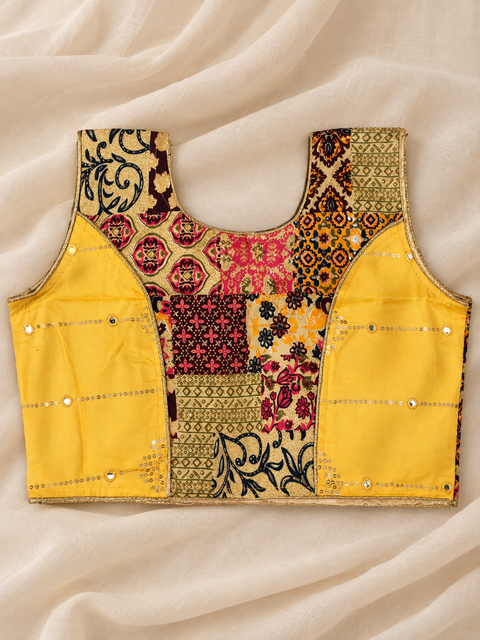Yellow Ajrak Ghagara Set