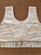 Gulabi Noor And White Mirror Chaniya Choli