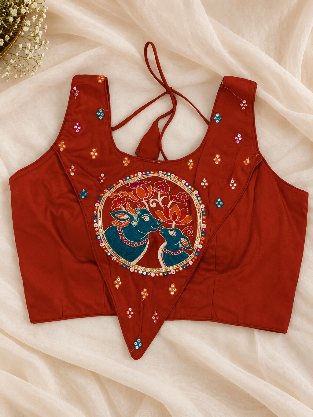 Mehfil Orange Traditional Chaniya Choli