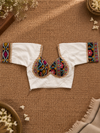Sheesh Mahal Statement White Chaniya Choli