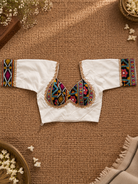 Sheesh Mahal Statement White Chaniya Choli