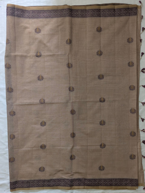 Muga Cotton Elephant Printed Saree
