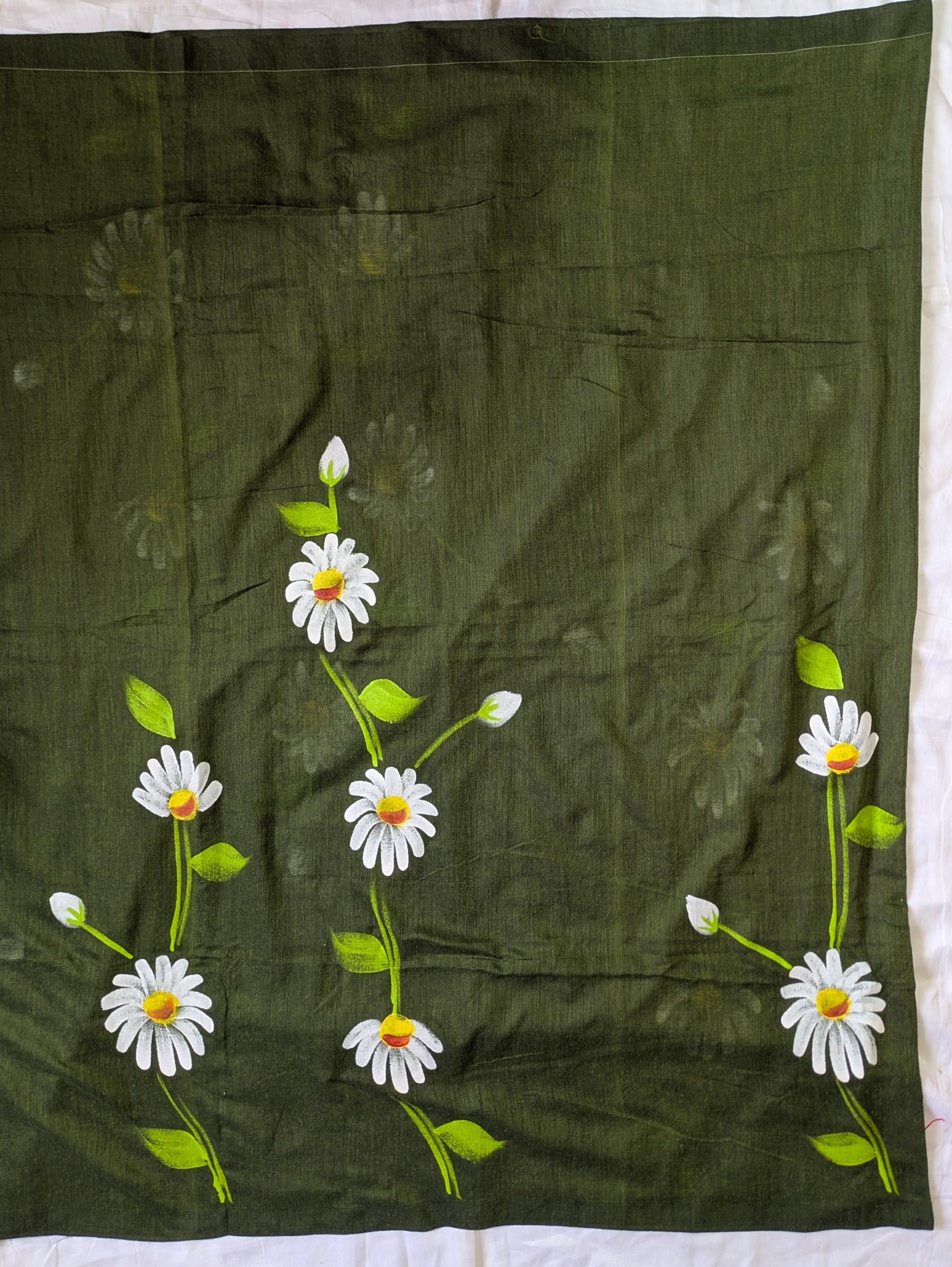 khadi hand print saree