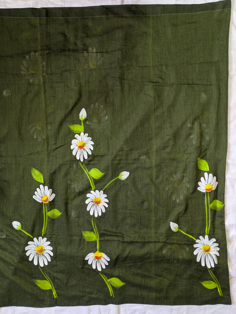 Khadi Hand Printed saree