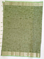 Muga Cotton Green Saree