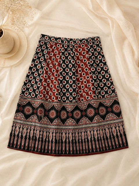 Dot Flower Marron Black