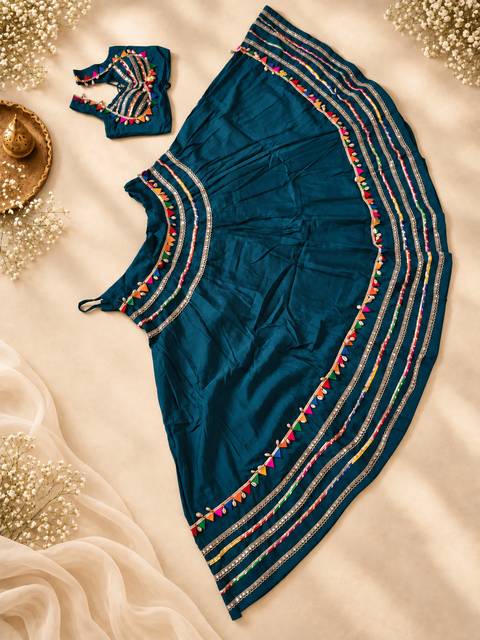 Deep blue Chikni Chameli full set