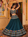 Deep blue Chikni Chameli two-piece set model view