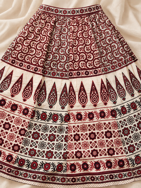 Ajrak Adaa – Traditional Yet Elegant Red Ajrak Chania Choli