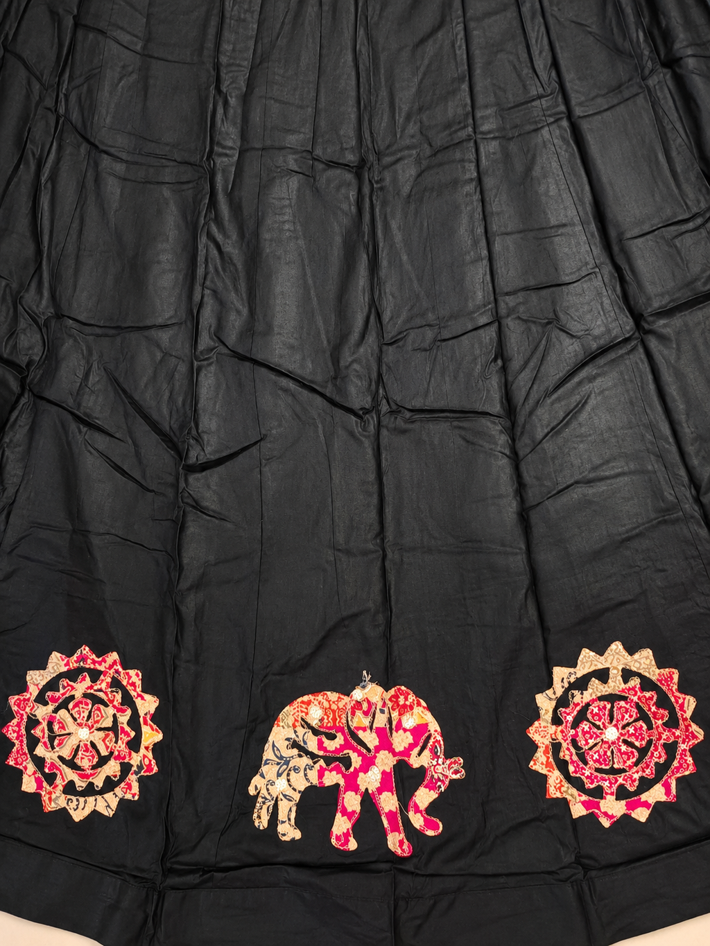 Black Ajrak Elephant Ghagra