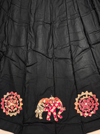 Black Ajrak Elephant Ghagra