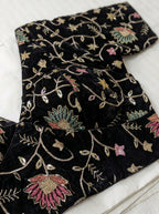 Kajra Re  Fendi Silk Black Blouse