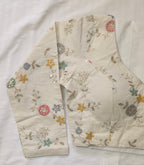Readymade Khadi Cotton 3/4 Sleeves Back Open Blouse 6331