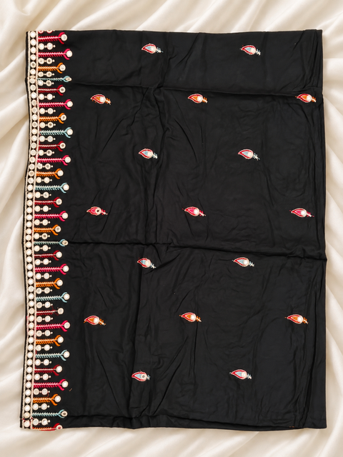 Jhumka Black Peacock Corset Chaniya Choli
