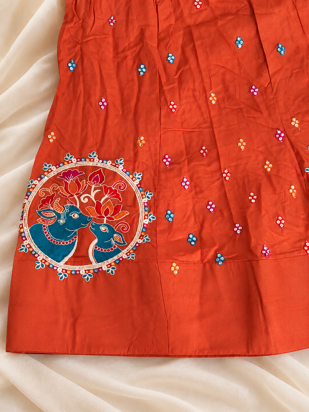 Mehfil Orange Traditional Chaniya Choli