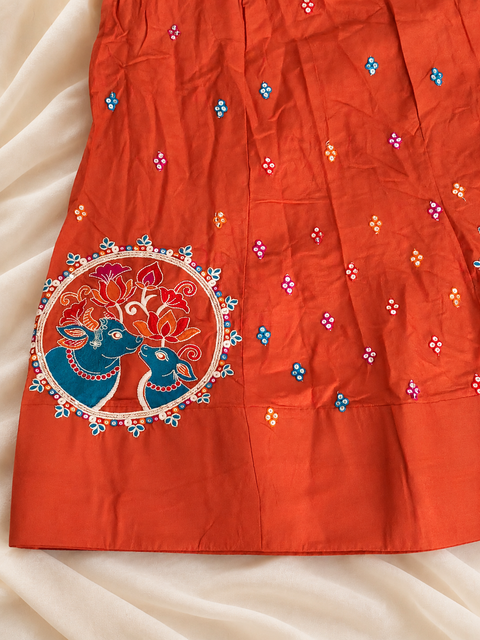 Mehfil Orange Traditional Chaniya Choli