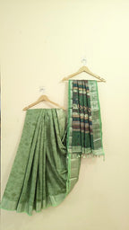 Muga Cotton Green Saree