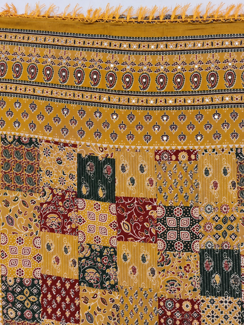 Ajrak yellow Chaniya Choli