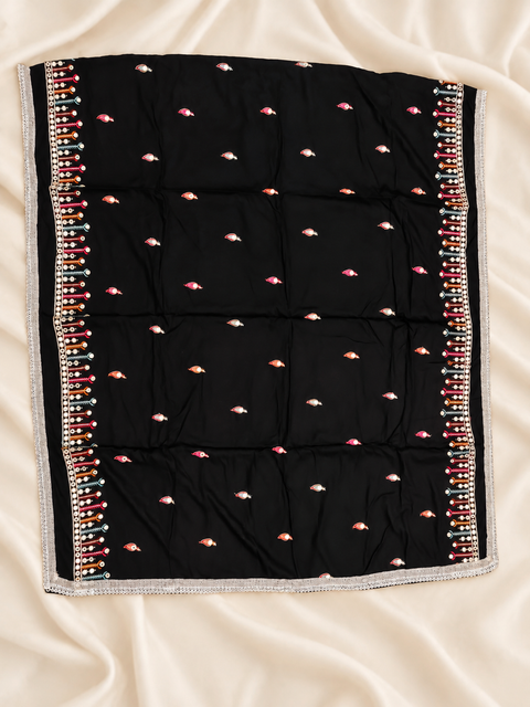 Jhumka Black Peacock Corset Chaniya Choli