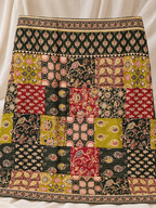 Parrot Green & Yellow Ajrak Appliqué & Sequin Work Ghagra Choli Set with Dupatta