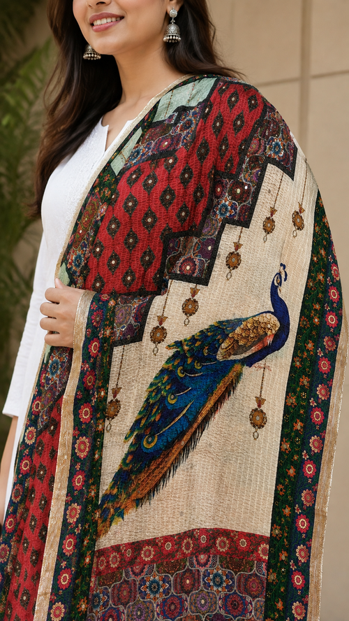 Kanha's Mayur Signature Dupatta