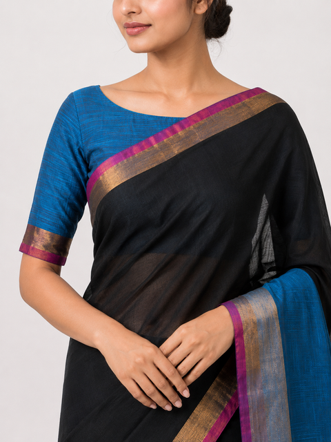 Midnight Teal Saree