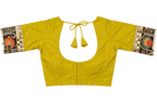 Yellow blouse back with tie strings