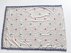 Ivory embroidered dupatta flat lay