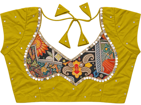 Blouse neckline and mirror detail