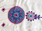 Lehenga circular embroidery close up