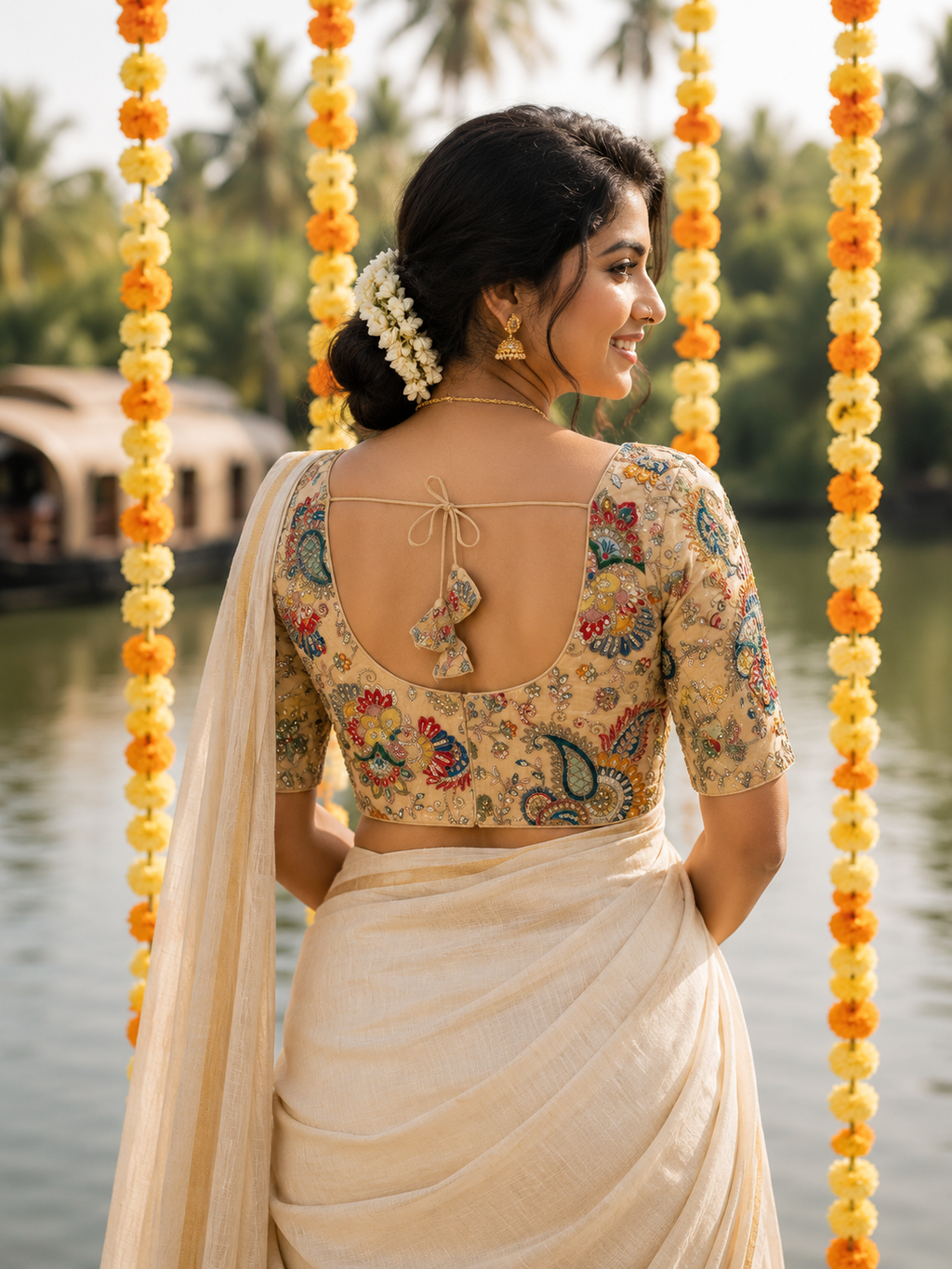 Kerala Zari Crepe Blouse