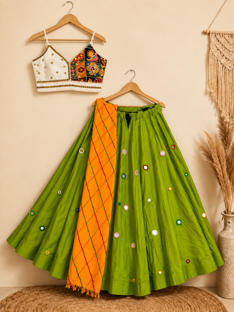 Rangilo Green Navratri full set