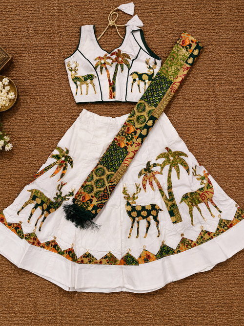 Green White Deer Chaniya Choil