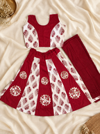 Rang De Laal Chaniya Choli Girls