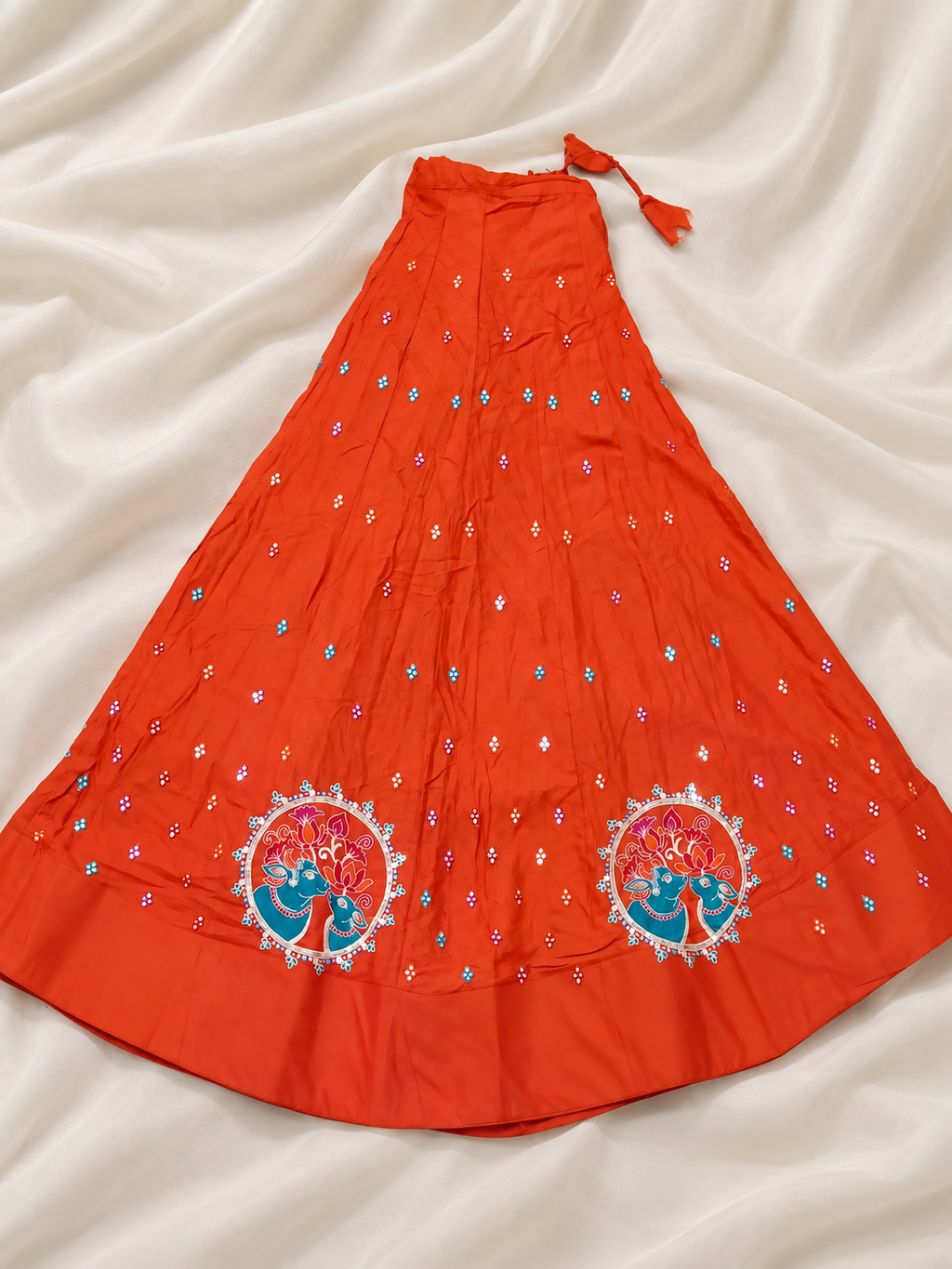 Mehfil Orange Traditional Chaniya Choli