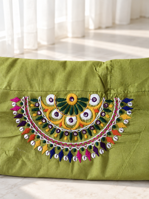 Ghoomar Rani Chakra Olive Green Half Chakra Corset Chaniya Choli product image