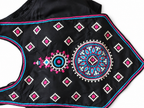 Black choli embroidery detail