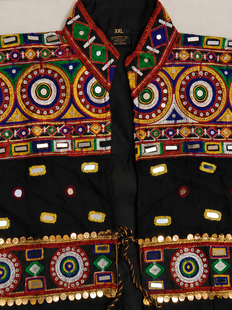 Patchwork Kediya close-up detail
