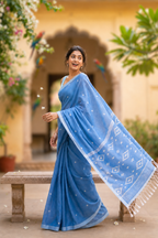 Neel Aangan Mul Saree