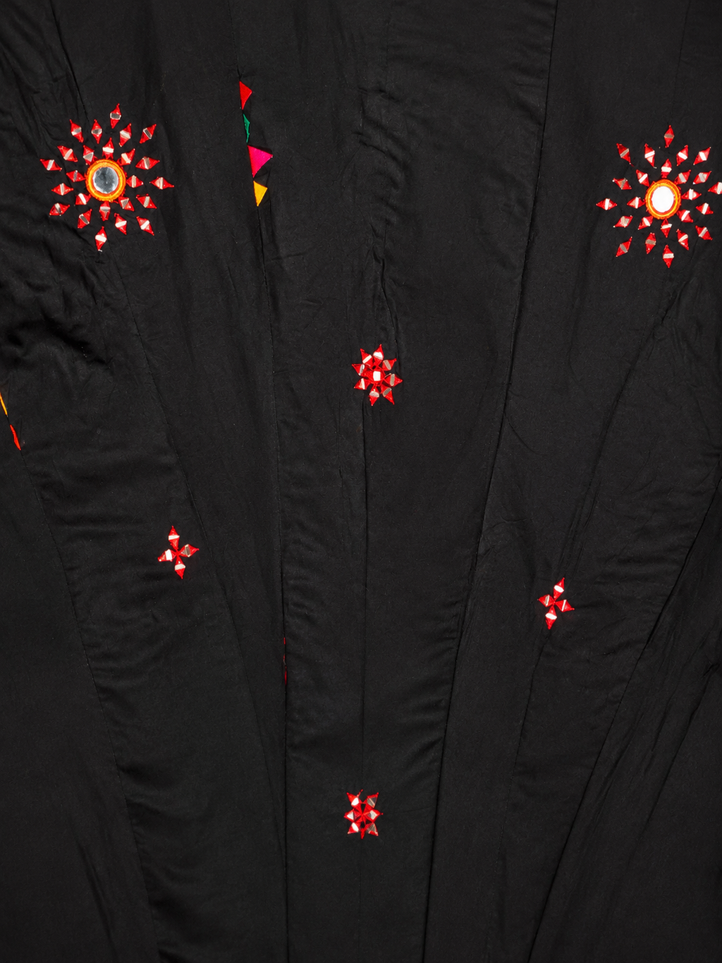 Mirror Work Bunting Black Lehenga Choli
