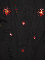 Mirror Work Bunting Black Lehenga Choli