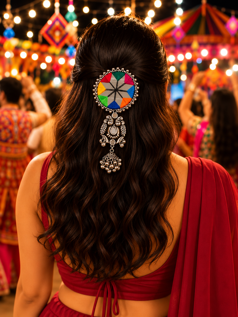 Multicolour Braided Parandi Hair Accessory