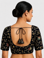 Kajra Re  Fendi Silk Black Blouse