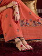 Sinduri Gajraj Bullion Saree