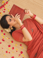 Sinduri Gajraj Bullion Saree