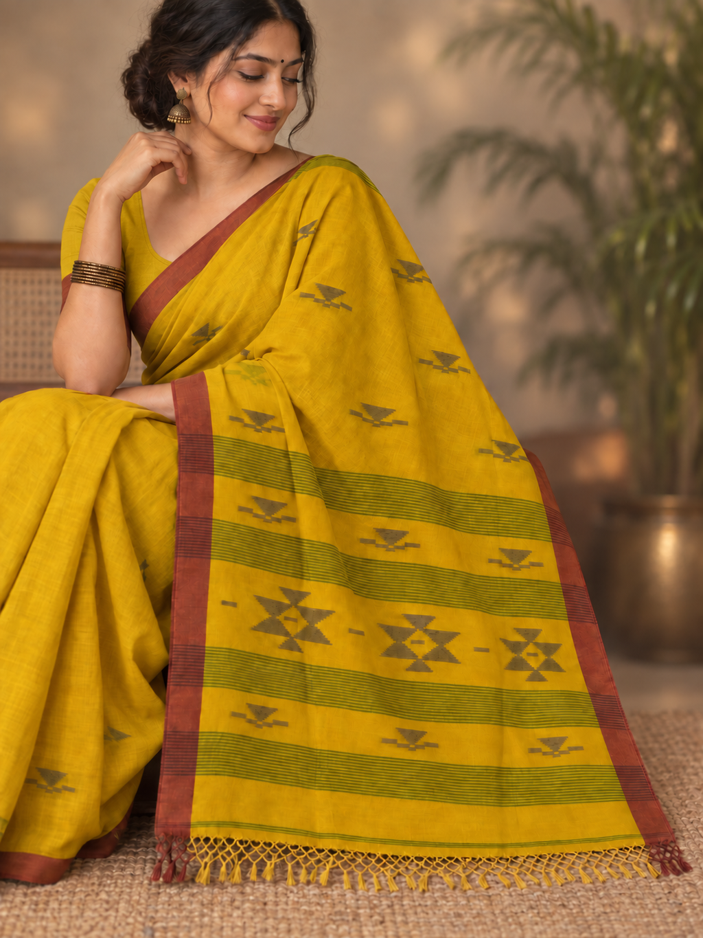 Holud Roddur Jamdani Saree