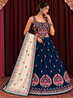 Jhumka Blue Peacock Corset