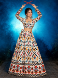 Ikat Print Multi Colour Chaniya Choli