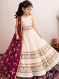 Gulabi Noor And White Mirror Chaniya Choli